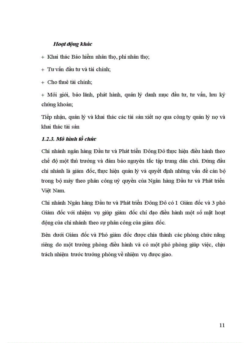 image for page Đánh giá hoạt động và phương hướng phát triển của chi nhánh Ngân hàng BIDV Đông Đô