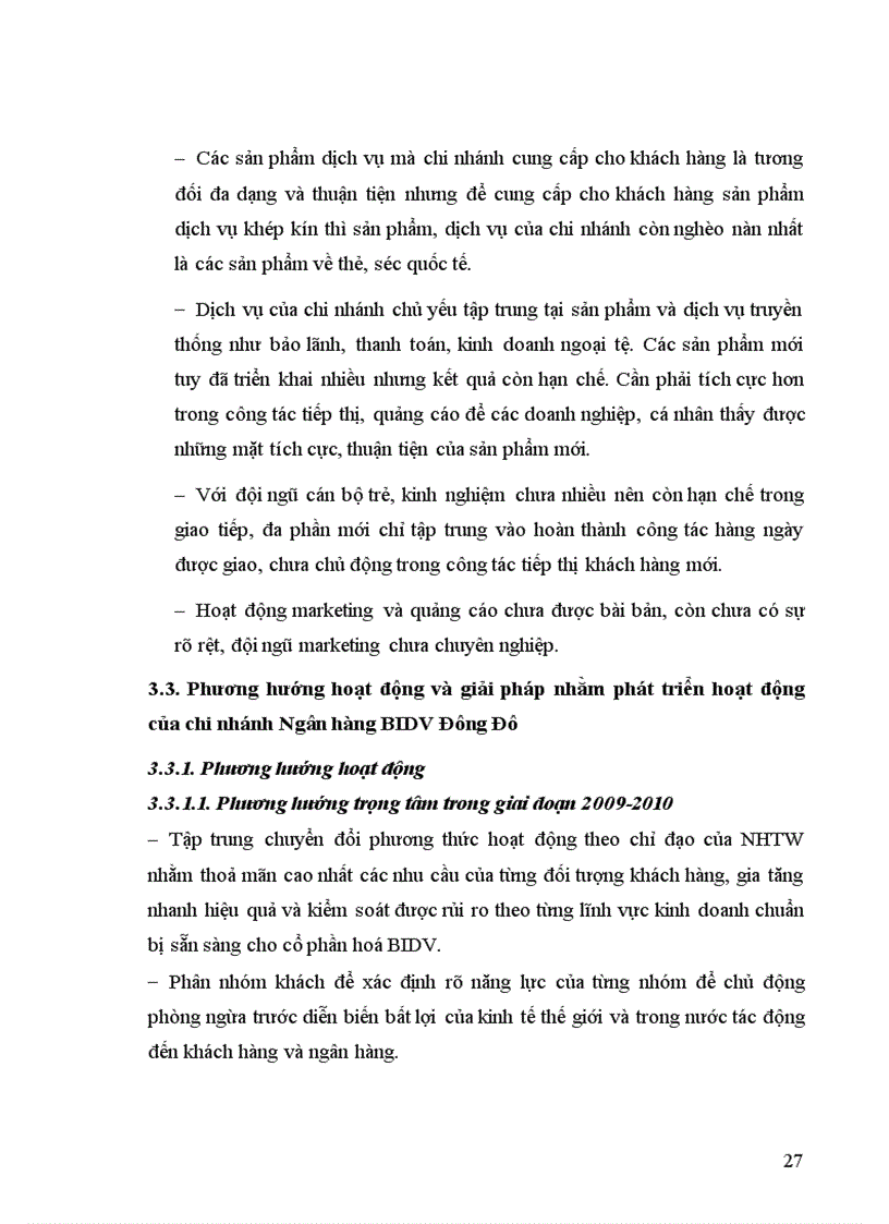 image for page Đánh giá hoạt động và phương hướng phát triển của chi nhánh Ngân hàng BIDV Đông Đô