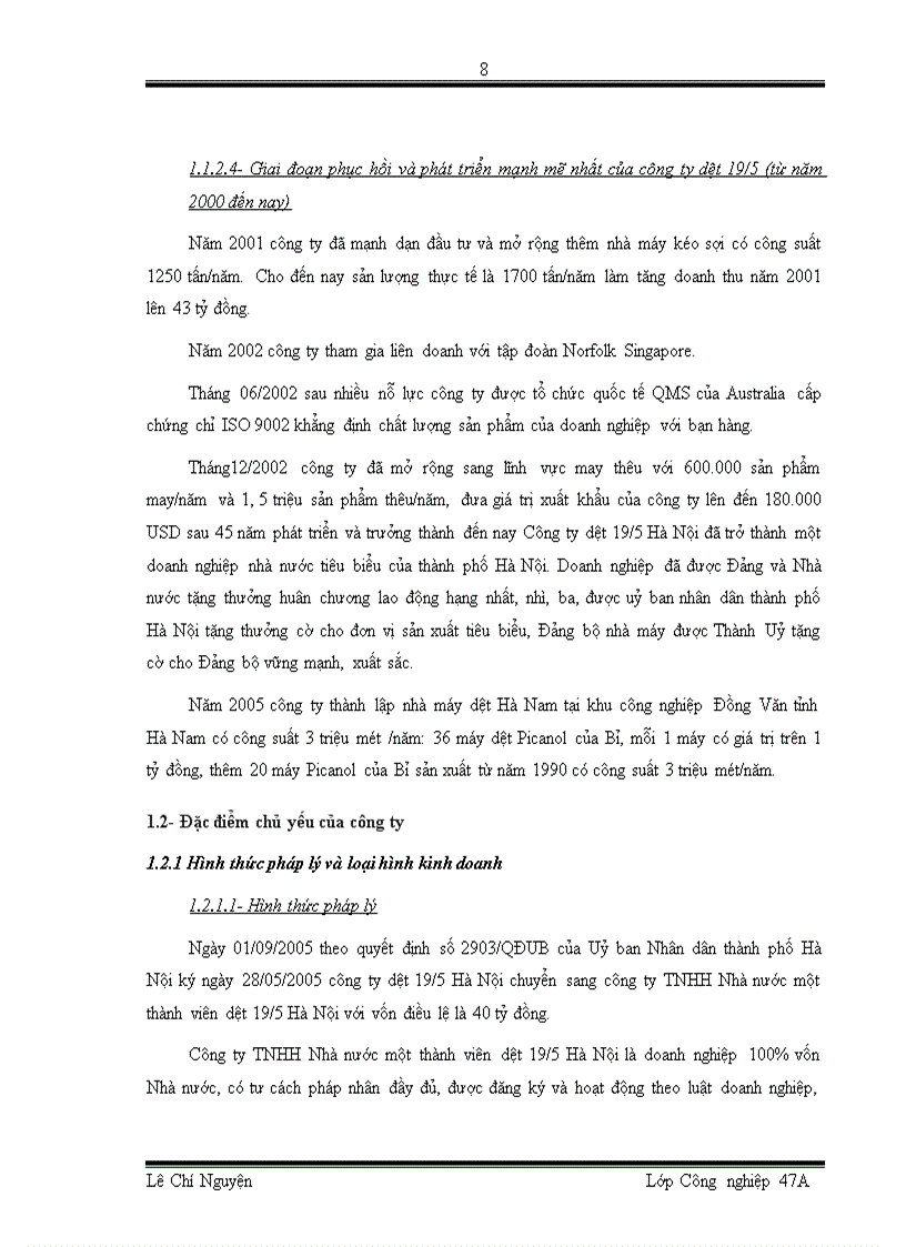 image for page Hoạt động mua nguyên vật liệu ở công ty TNHH Nhà nước một thành viên Dệt 19 5 Hà Nội