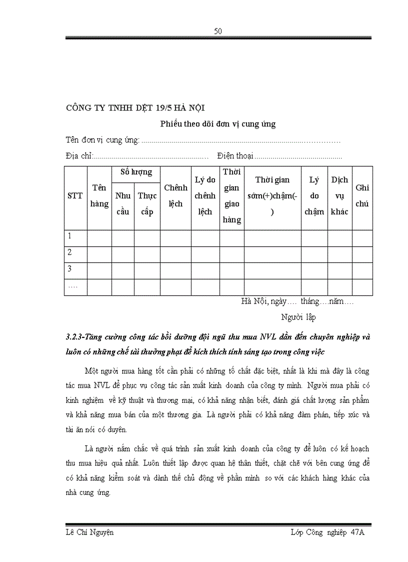 image for page Hoạt động mua nguyên vật liệu ở công ty TNHH Nhà nước một thành viên Dệt 19 5 Hà Nội