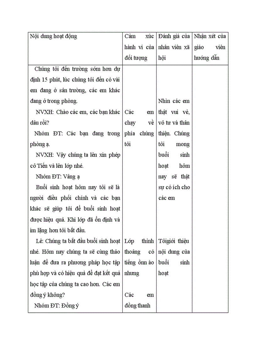 image for page Phúc trình công tác xã hội nhóm lần