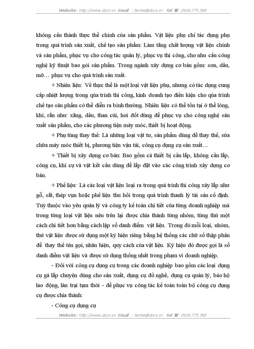 image for page Tổ chức công tác kế toán nguyên vật liệu công cụ dụng cụ ở Công ty xây dựng số 34