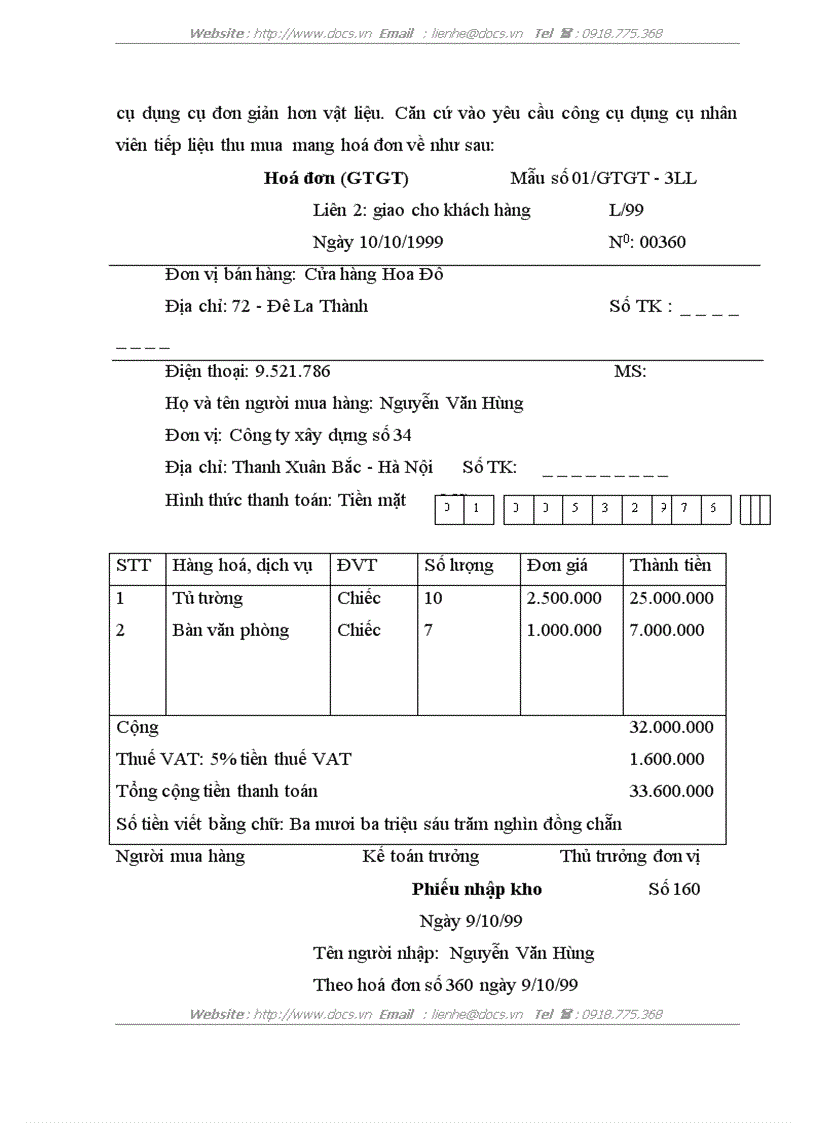image for page Tổ chức công tác kế toán nguyên vật liệu công cụ dụng cụ ở Công ty xây dựng số 34