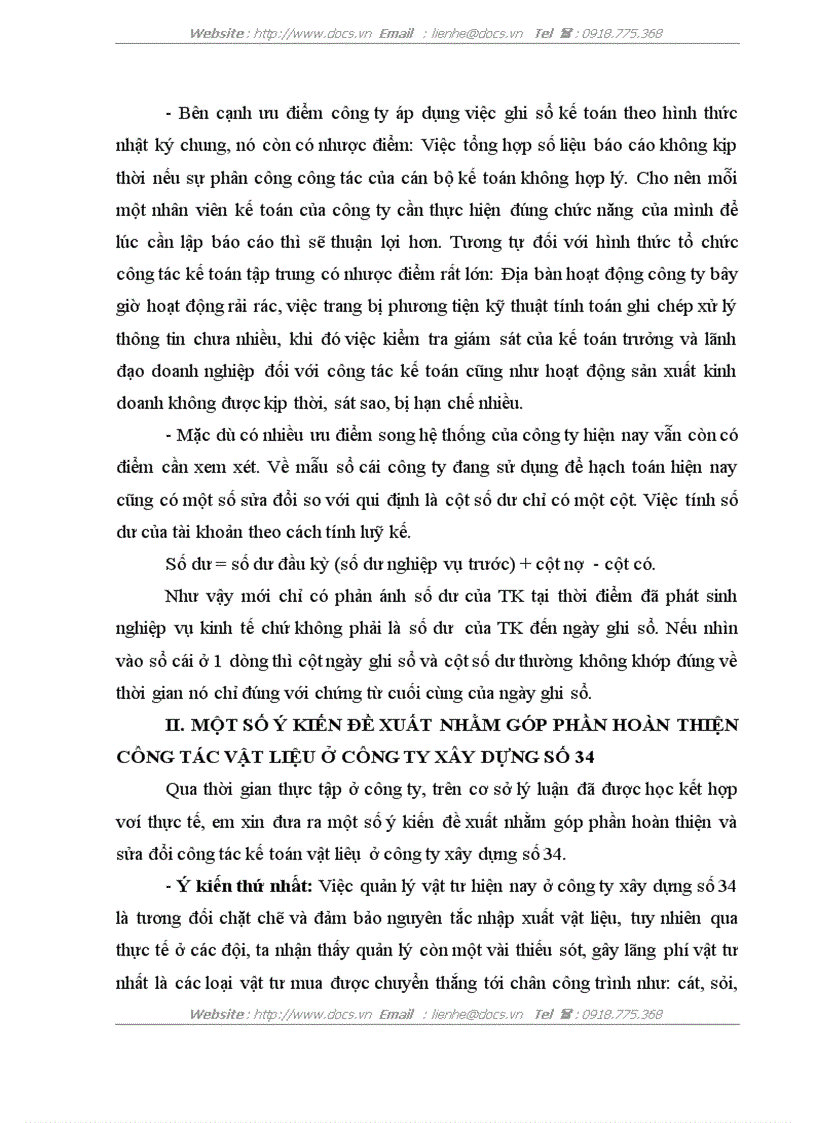 image for page Tổ chức công tác kế toán nguyên vật liệu công cụ dụng cụ ở Công ty xây dựng số 34