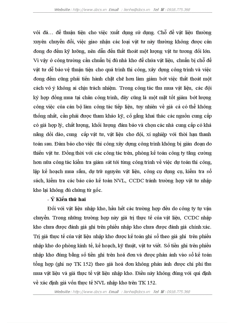 image for page Tổ chức công tác kế toán nguyên vật liệu công cụ dụng cụ ở Công ty xây dựng số 34