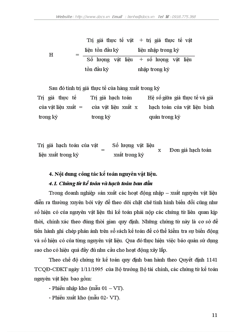 image for page Tổ chức công tác kế toán nguyên vật liệu ở Công ty xây dựng số