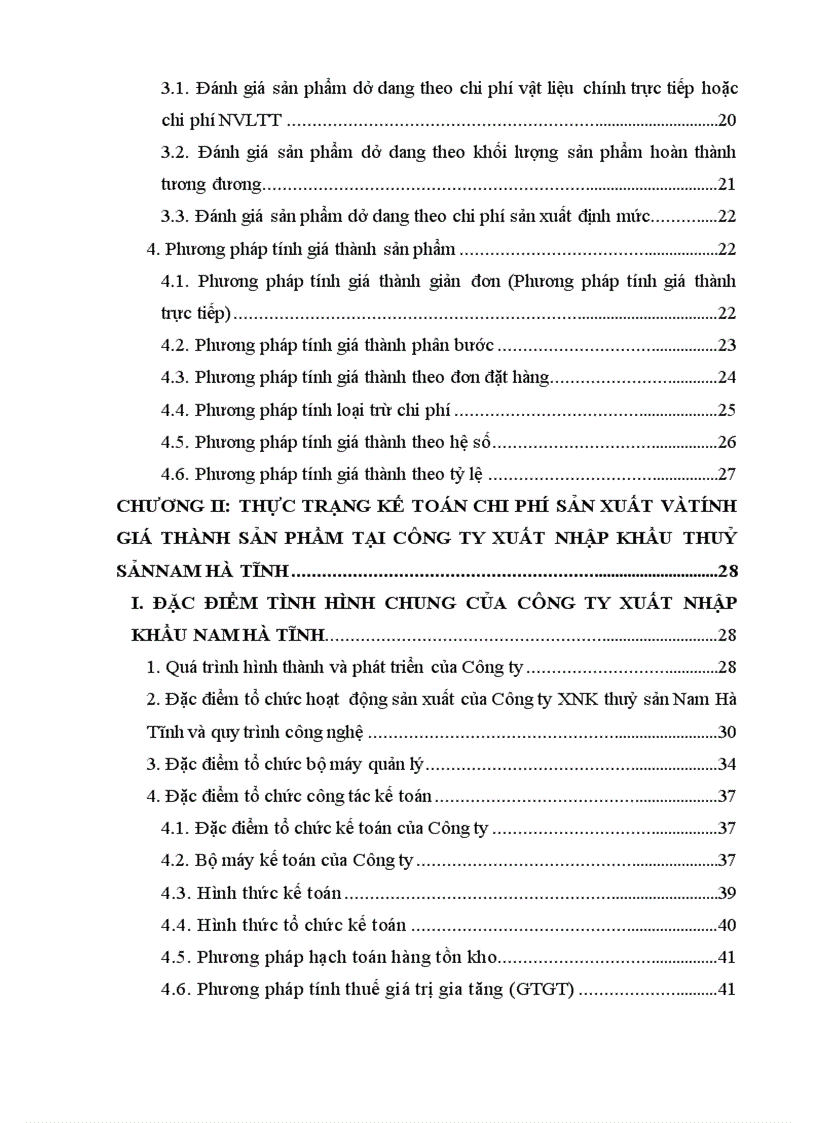 image for page Tổ chức công tác kế toán tổng hợp chi phí sản xuất và tính giá thành sản phẩm ở Công ty xuất nhập khẩu thuỷ sản nam Hà Tĩnh