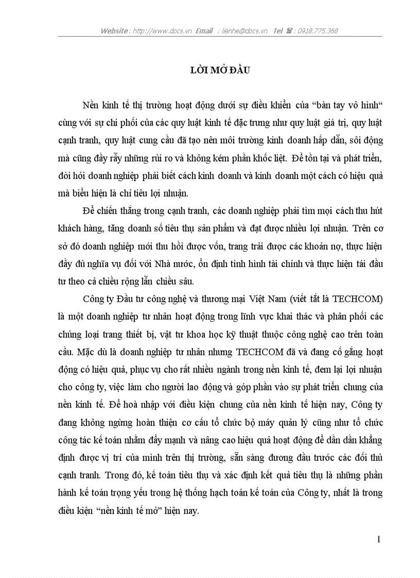 image for page Hoàn thiện hạch toán tiêu thụ thành phẩm và xác định kết quả kinh doanh tại Công ty Đầu tư công nghệ và thương mại Việt Nam