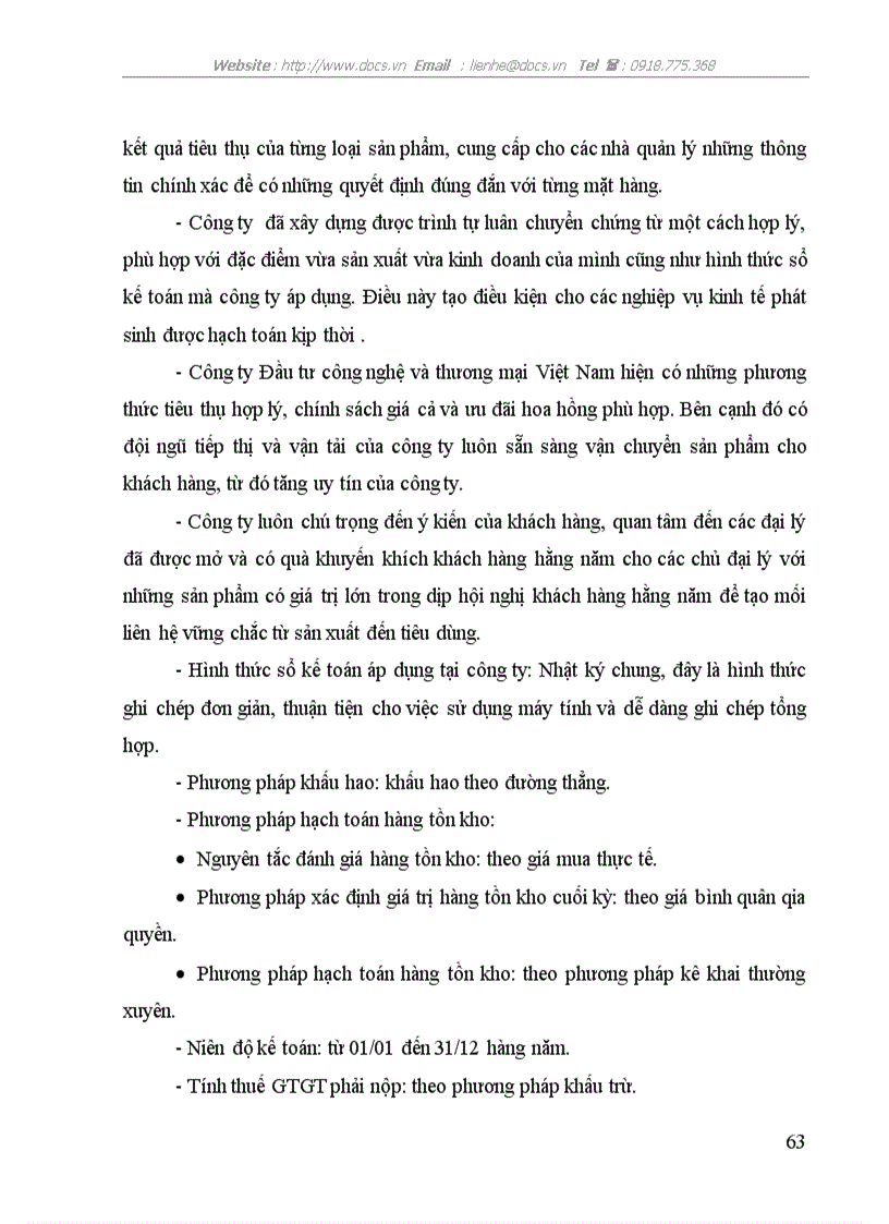 image for page Hoàn thiện hạch toán tiêu thụ thành phẩm và xác định kết quả kinh doanh tại Công ty Đầu tư công nghệ và thương mại Việt Nam
