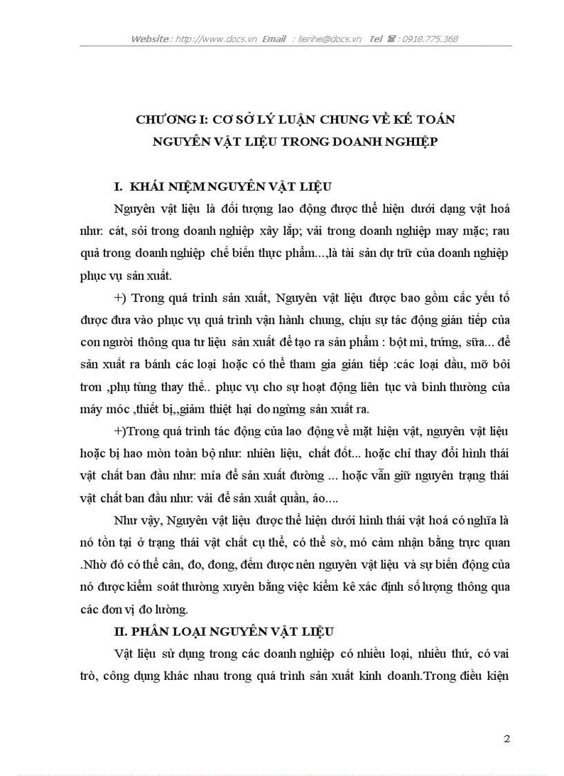 image for page Kế toán nguyên vật liệu vật liệu và công cụ dụng cụ tại Xí nghiệp 22 Công ty 22 Bộ Quốc Phòng