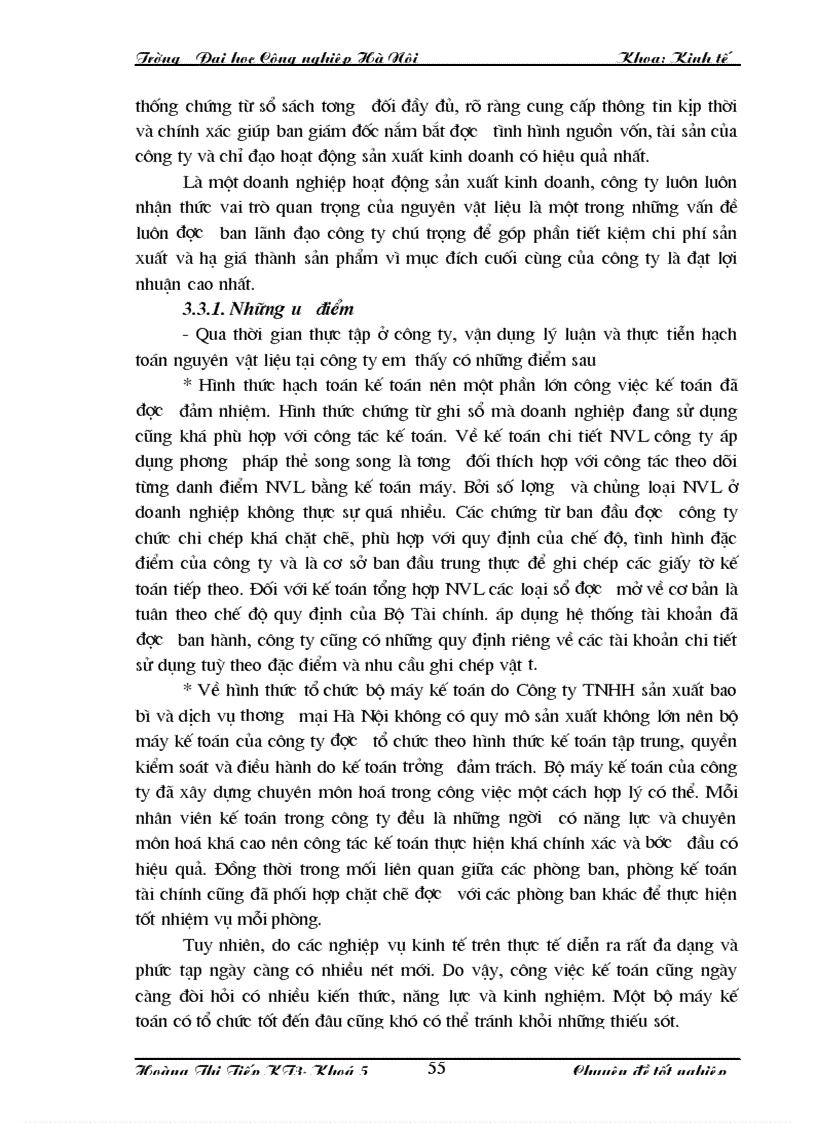image for page Những ý kiến đóng góp nhằm hoàn thiện công tác hạch toán NVL tại Công ty TNHH sản xuất bao bì và dịch vụ thương mại Hà Nội