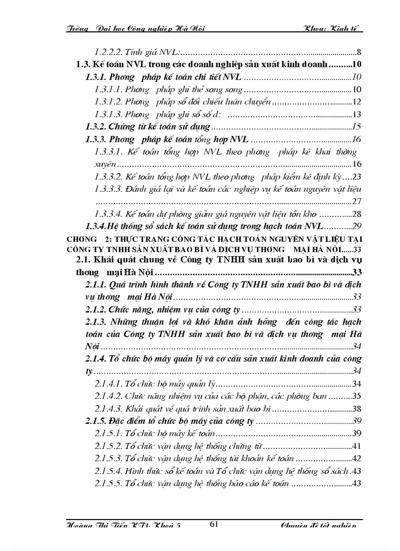image for page Những ý kiến đóng góp nhằm hoàn thiện công tác hạch toán NVL tại Công ty TNHH sản xuất bao bì và dịch vụ thương mại Hà Nội