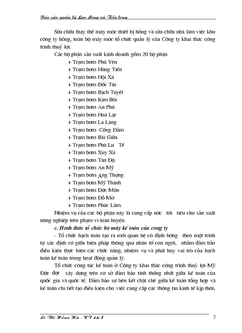 image for page Tiền lương và các khoản trích theo lương tại công ty Khai thác công trình thuỷ lợi Mỹ Đức Hà Tây