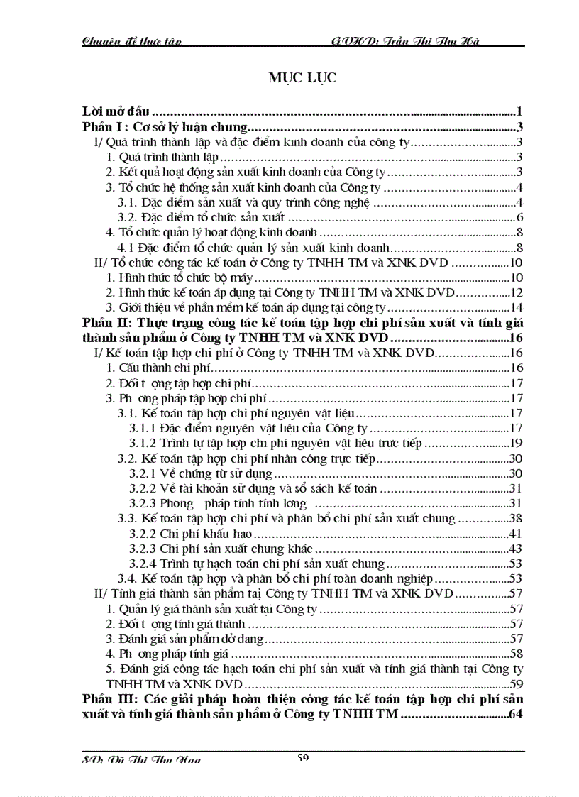 image for page Các giải pháp hoàn thiện công tác kế toán tập hợp chi phí sản xuất và tính giá thành sản phẩm ở Công ty TNHH TM