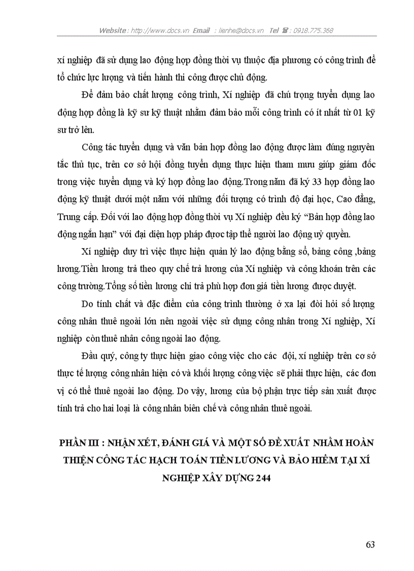 image for page Hạch toán tiền lương và các khoản trích theo lương tại Xí nghiệp Xây dựng 244