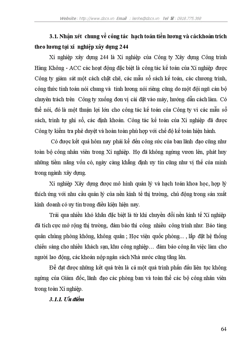 image for page Hạch toán tiền lương và các khoản trích theo lương tại Xí nghiệp Xây dựng 244