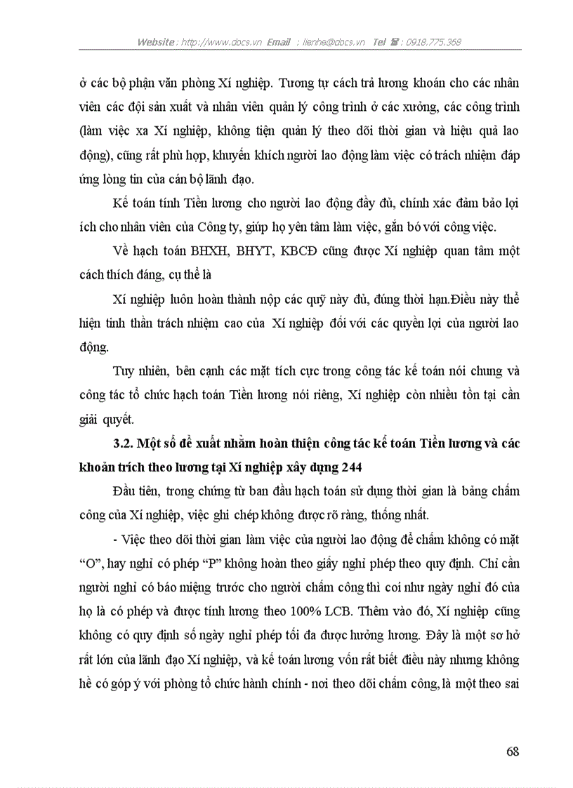 image for page Hạch toán tiền lương và các khoản trích theo lương tại Xí nghiệp Xây dựng 244
