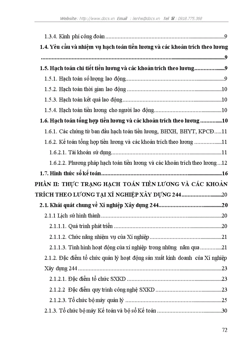 image for page Hạch toán tiền lương và các khoản trích theo lương tại Xí nghiệp Xây dựng 244