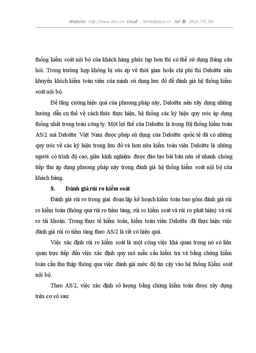 image for page Quy trình đánh giá trọng yếu và rủi ro kiểm toán trong kiểm toán Báo cáo tài chính tại Công ty TNHH Deloitte Việt Nam