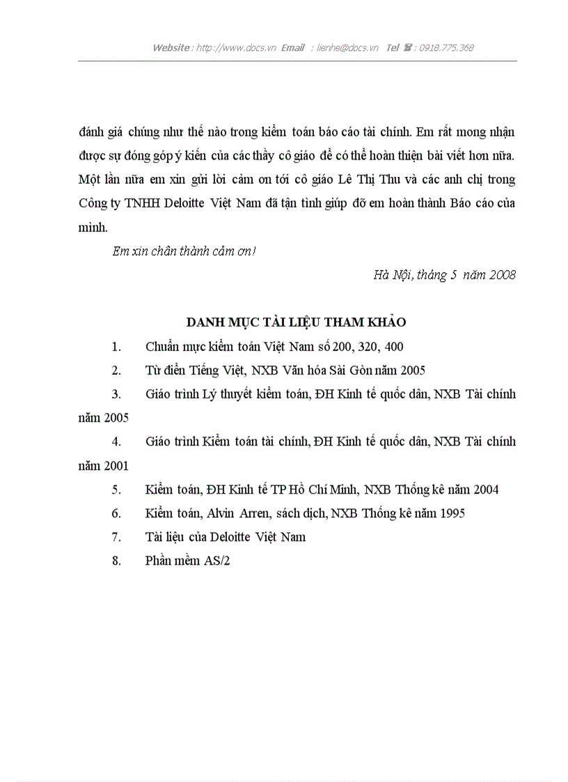 image for page Quy trình đánh giá trọng yếu và rủi ro kiểm toán trong kiểm toán Báo cáo tài chính tại Công ty TNHH Deloitte Việt Nam