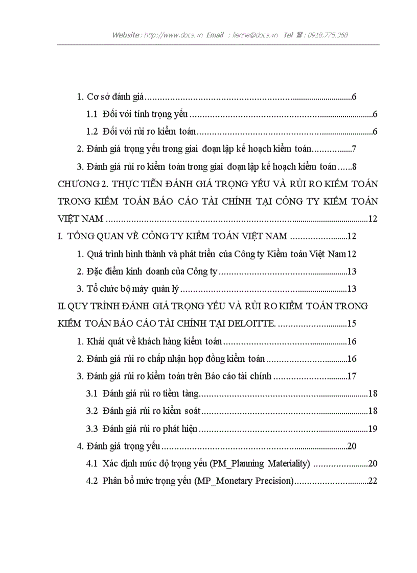 image for page Quy trình đánh giá trọng yếu và rủi ro kiểm toán trong kiểm toán Báo cáo tài chính tại Công ty TNHH Deloitte Việt Nam