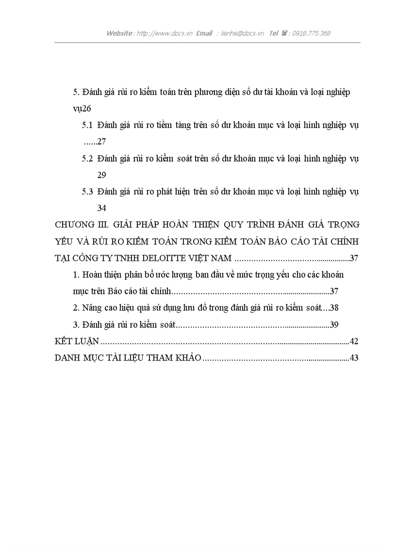 image for page Quy trình đánh giá trọng yếu và rủi ro kiểm toán trong kiểm toán Báo cáo tài chính tại Công ty TNHH Deloitte Việt Nam