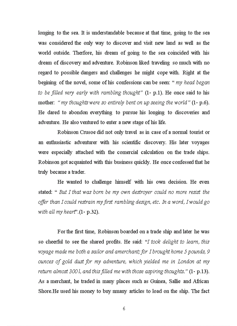 image for page Robinson Crusoe A Representative of the English Bourgeoisie in the early 18th century