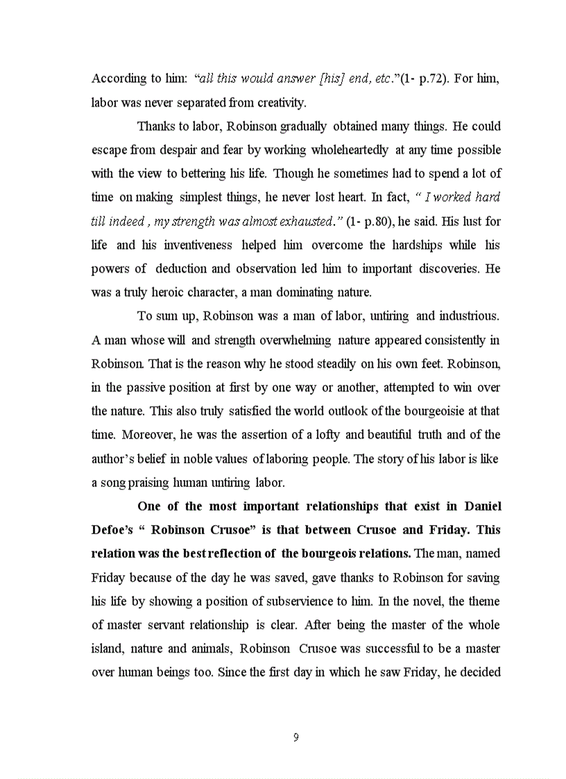 image for page Robinson Crusoe A Representative of the English Bourgeoisie in the early 18th century