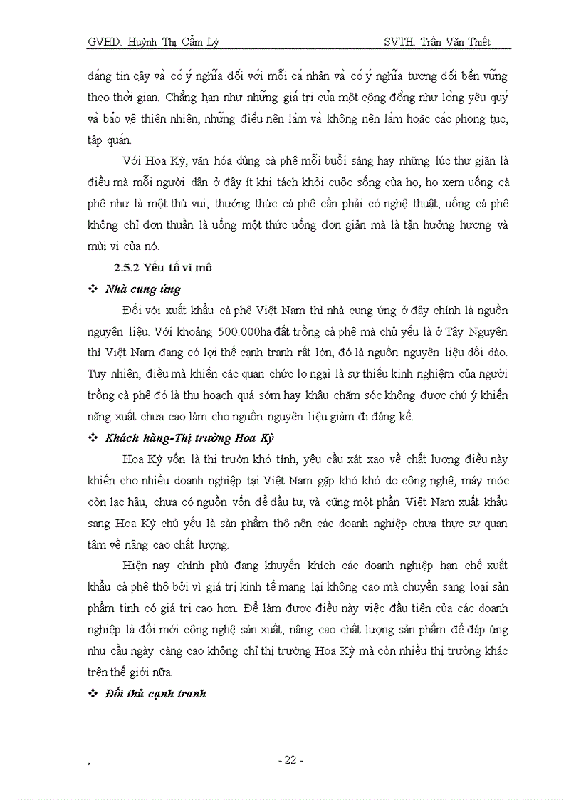 image for page Phân tích tình hình xuất khẩu cà phê của Việt Nam sang thị trường Hoa Kỳ