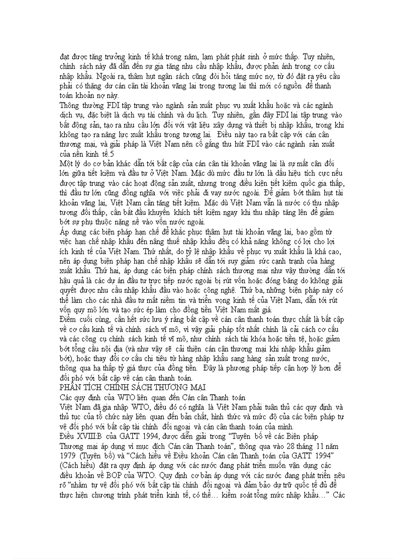 image for page Phân tích thâm hụt thương mại của việt nam và các điều khoản về cán cân thanh toán của wto