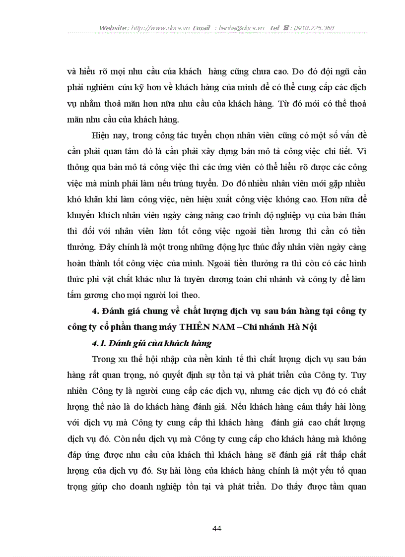 image for page Một số giải pháp nhằm nâng cao chất lượng dịch vụ sau bán hàng tại công ty cổ phần thang máy Thiên Nam Chi nhánh Hà Nội