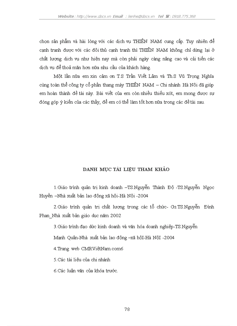 image for page Một số giải pháp nhằm nâng cao chất lượng dịch vụ sau bán hàng tại công ty cổ phần thang máy Thiên Nam Chi nhánh Hà Nội