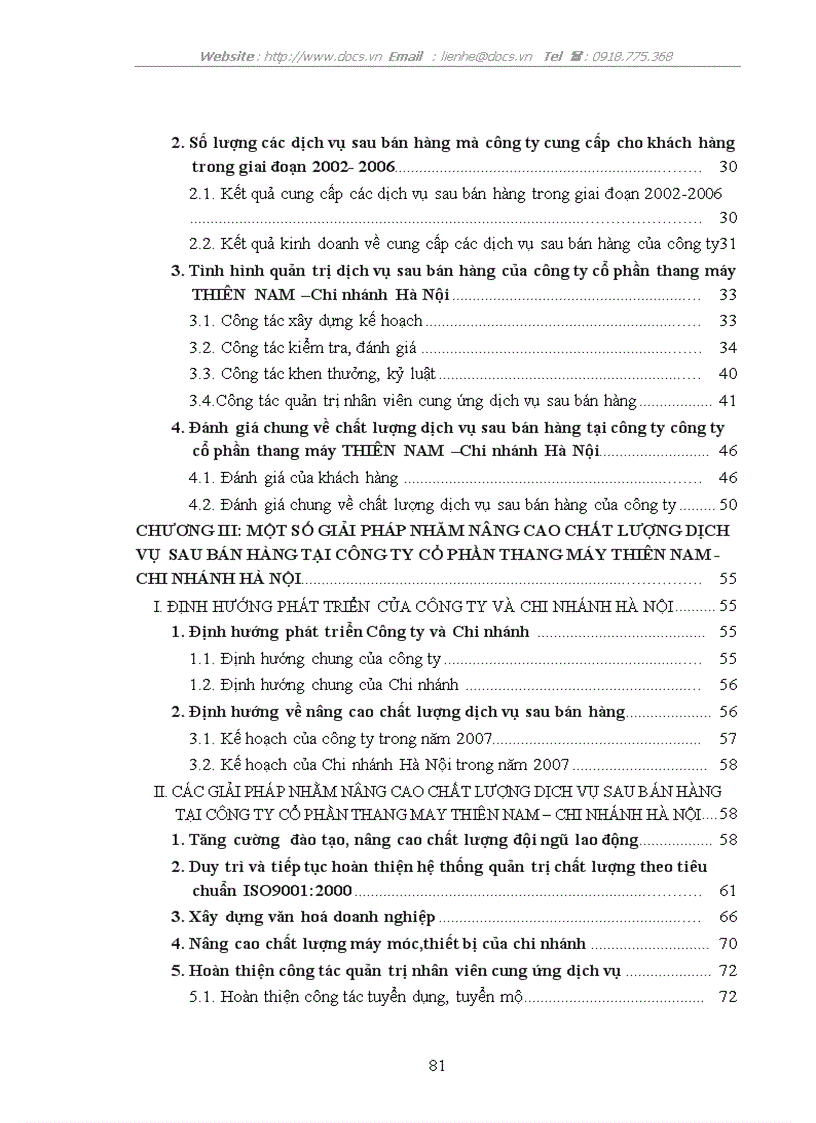 image for page Một số giải pháp nhằm nâng cao chất lượng dịch vụ sau bán hàng tại công ty cổ phần thang máy Thiên Nam Chi nhánh Hà Nội