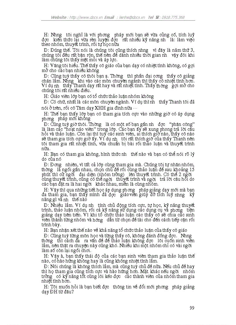 image for page Phản ứng của sinh viên trường ĐH KHXH NV đối với việc áp dụng phương pháp giảng dạy tích cực trong nhà trường hiện nay