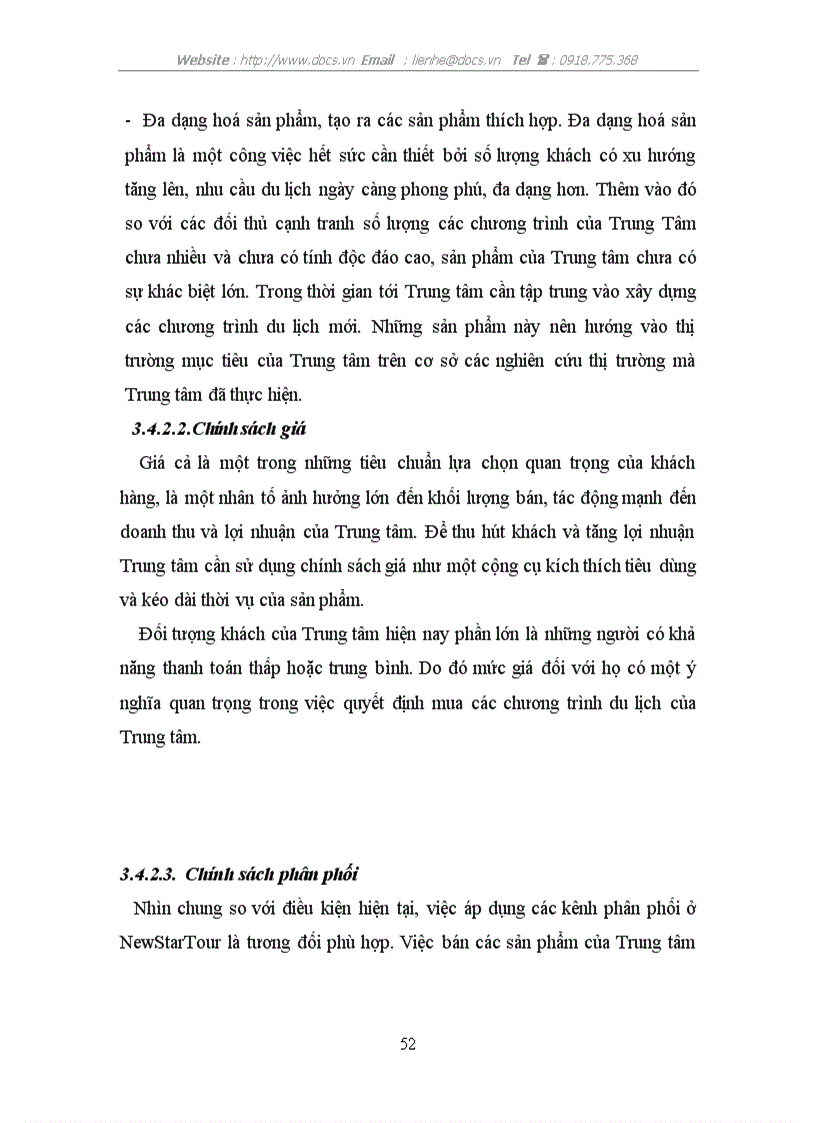 image for page Thực trạng và một số biện pháp nhằm hoàn thiện chính sách Marketing Mĩ của công ty Du Lịch Newstar