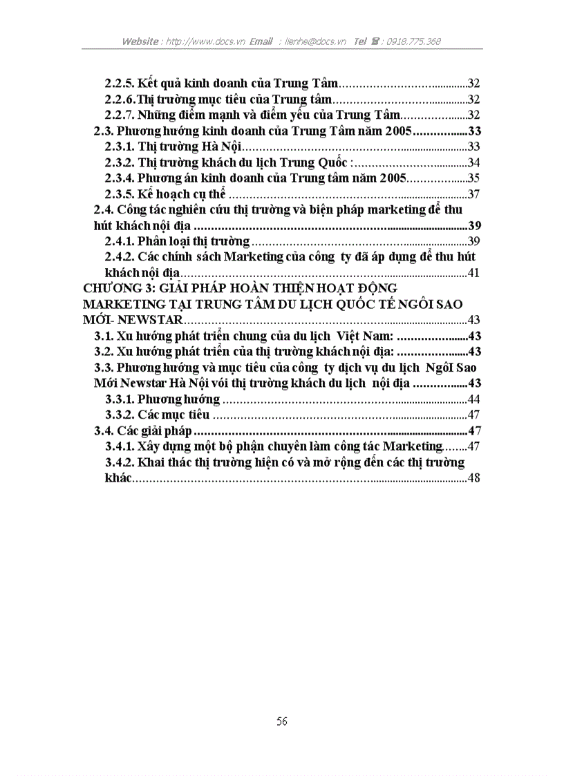 image for page Thực trạng và một số biện pháp nhằm hoàn thiện chính sách Marketing Mĩ của công ty Du Lịch Newstar