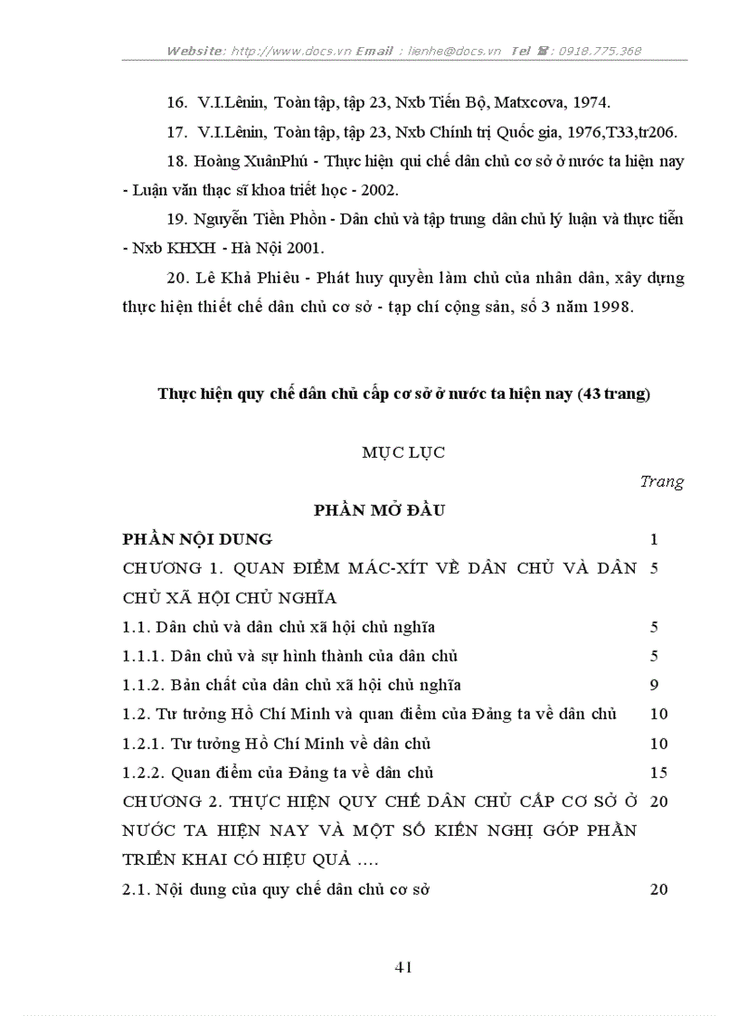 image for page Quan niệm mác xít về dân chủ và việc thực hiện quy chế dân chủ cấp cơ sở ở nước ta hiện nay