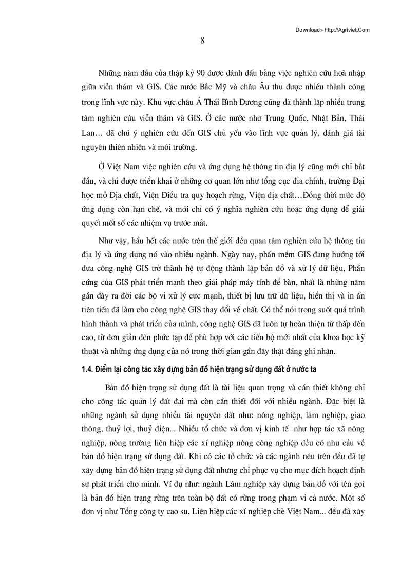 image for page Ứng dụng hệ thông tin địa lý trong thành lập bản đồ hiện trạng sử dụng đất 79trang