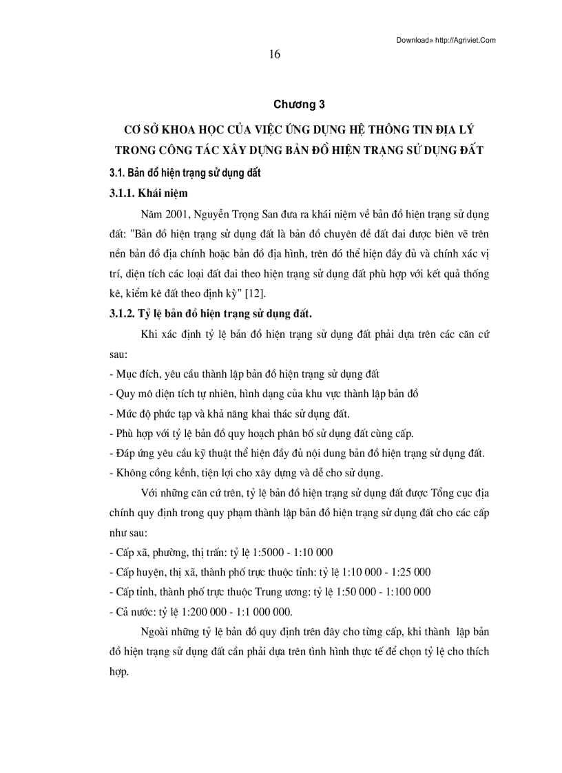 image for page Ứng dụng hệ thông tin địa lý trong thành lập bản đồ hiện trạng sử dụng đất 79trang