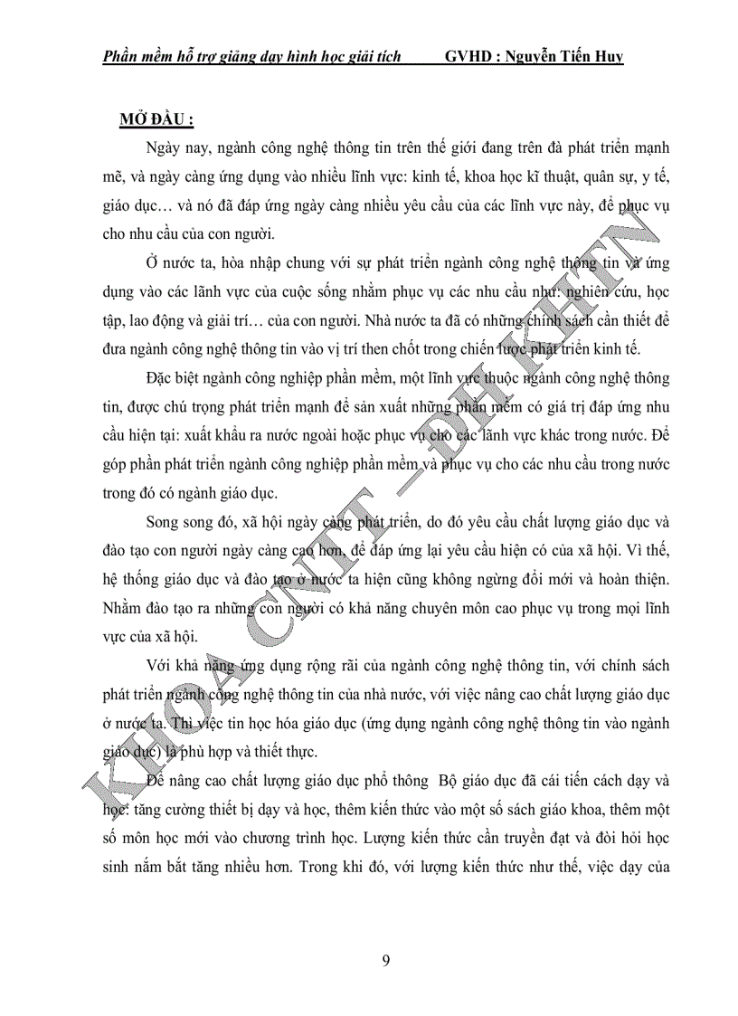 image for page Phần mềm hỗ trợ giảng dạy hình học giải tích