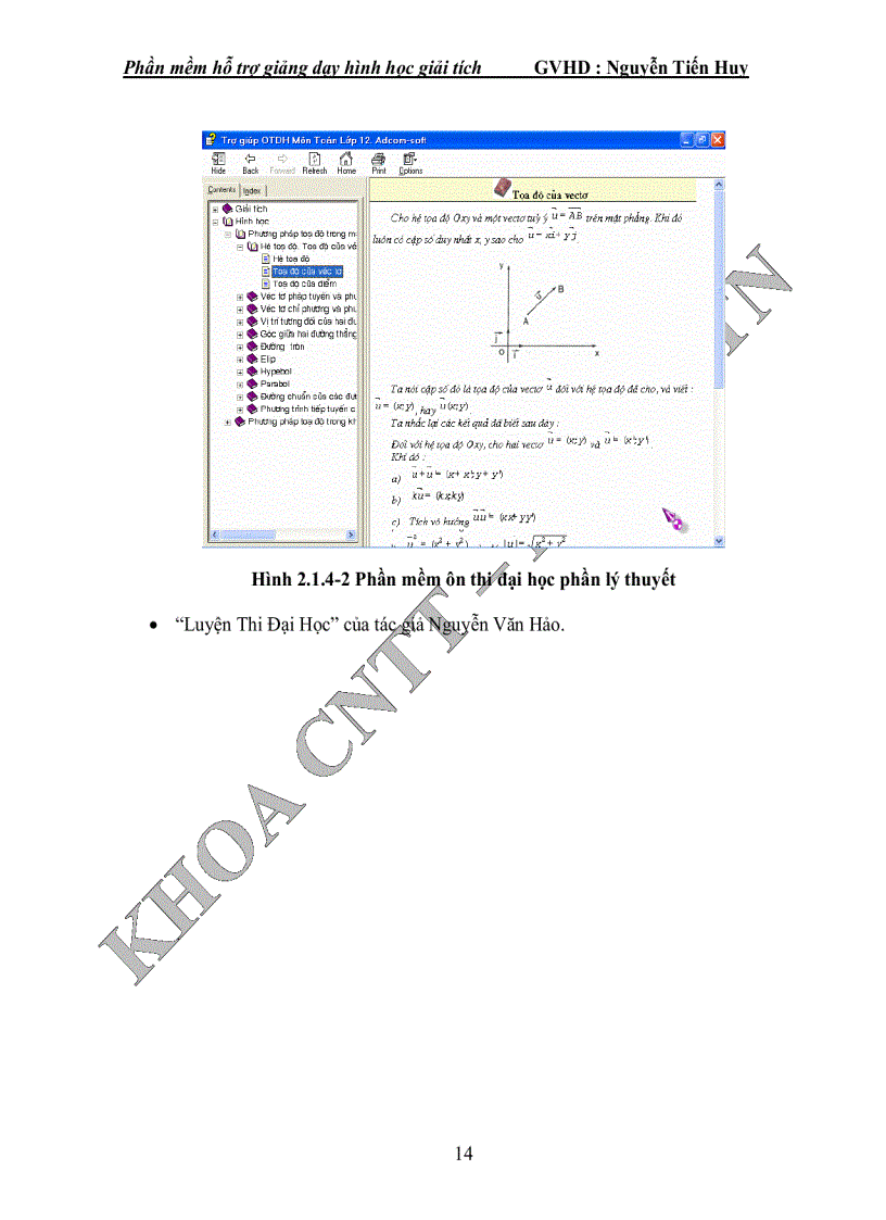 image for page Phần mềm hỗ trợ giảng dạy hình học giải tích