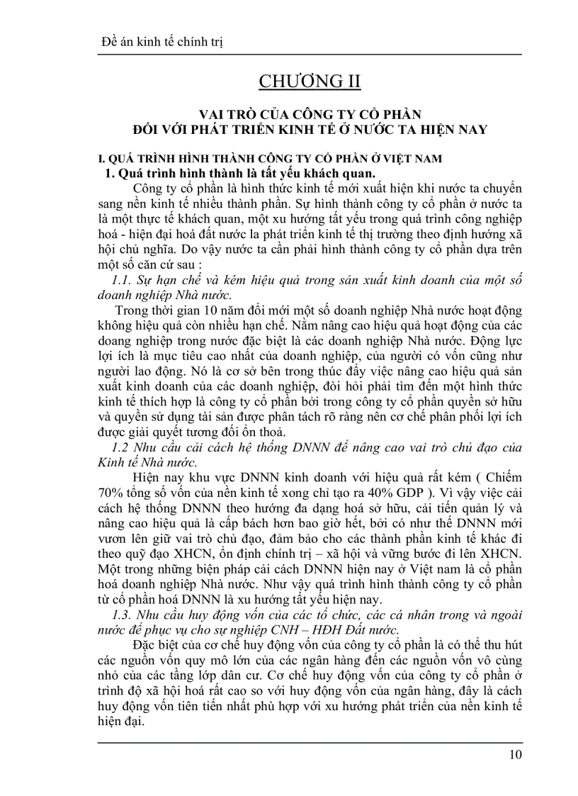 image for page Công ty cổ phần và vai trò của nó trong phát triển kinh tế ở nước ta hiện nay