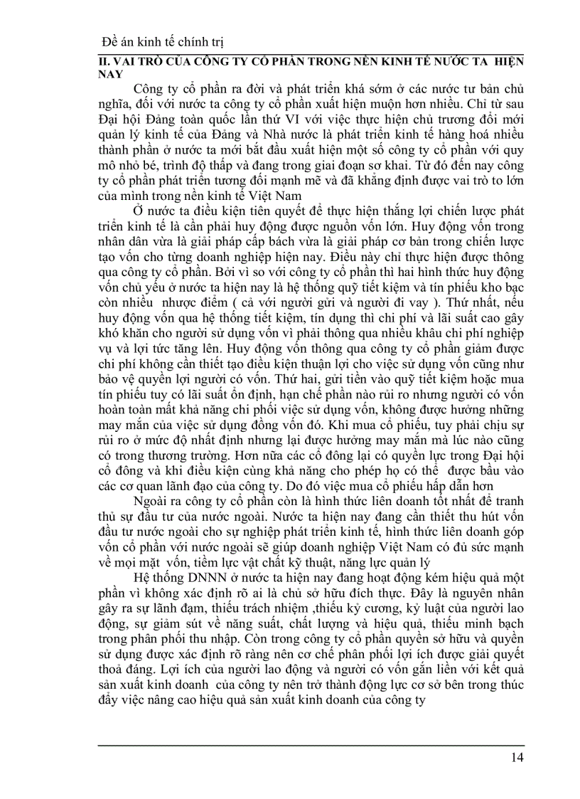 image for page Công ty cổ phần và vai trò của nó trong phát triển kinh tế ở nước ta hiện nay