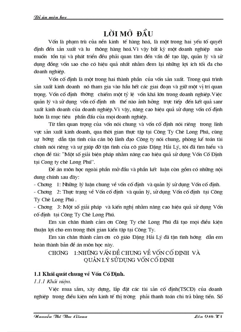 image for page Một số giải pháp và kiến nghị nhằm nâng cao hiệu quả sử dụng vốn cố định ở Công Ty Chè Long Phú