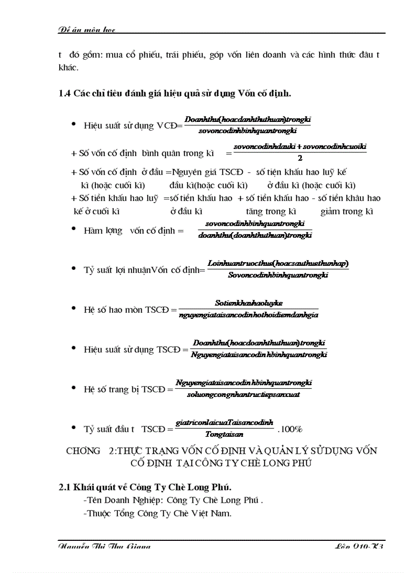 image for page Một số giải pháp và kiến nghị nhằm nâng cao hiệu quả sử dụng vốn cố định ở Công Ty Chè Long Phú