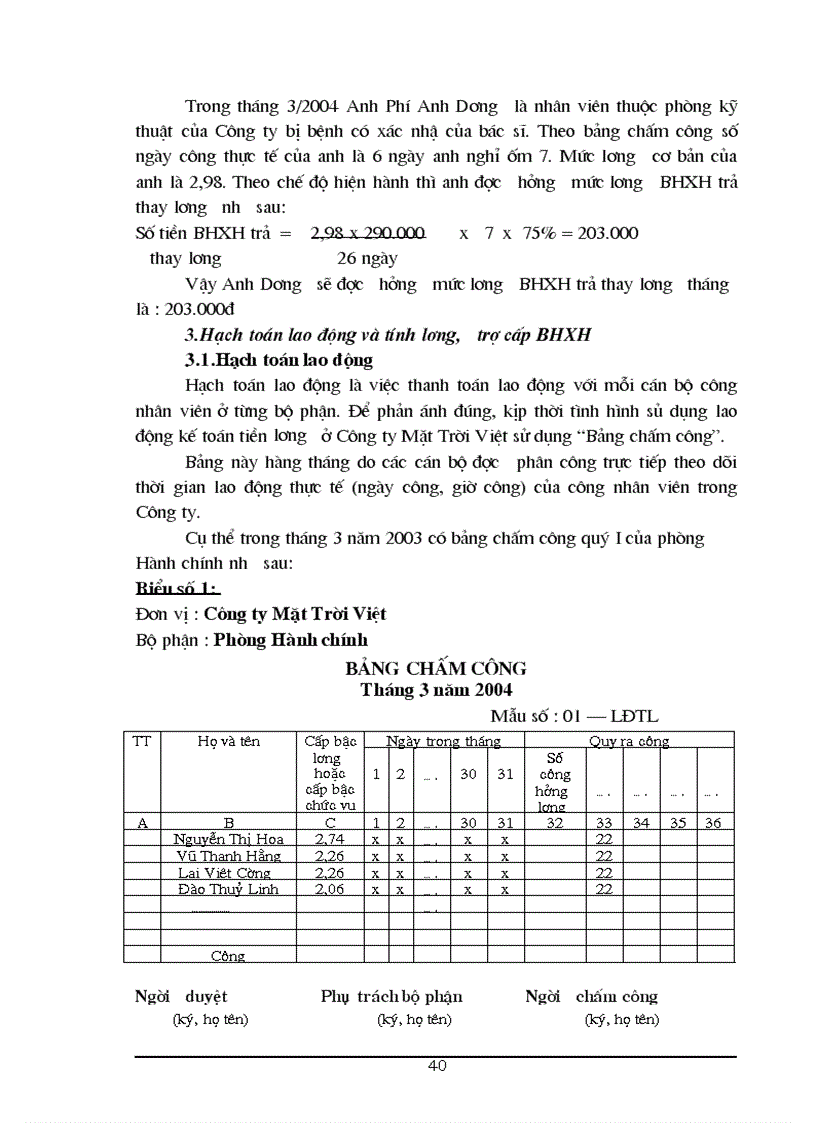 image for page Công tác tổ chức kế toán tiền lương và các khoản trích nộp theo lương tại Công ty Mặt Trời Việt