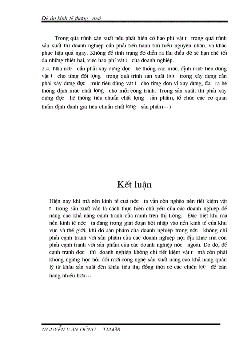 image for page Thực trạng tiết kiệm vật tư trong hoạt động sản xuất kinh doanh của doanh nghiệp