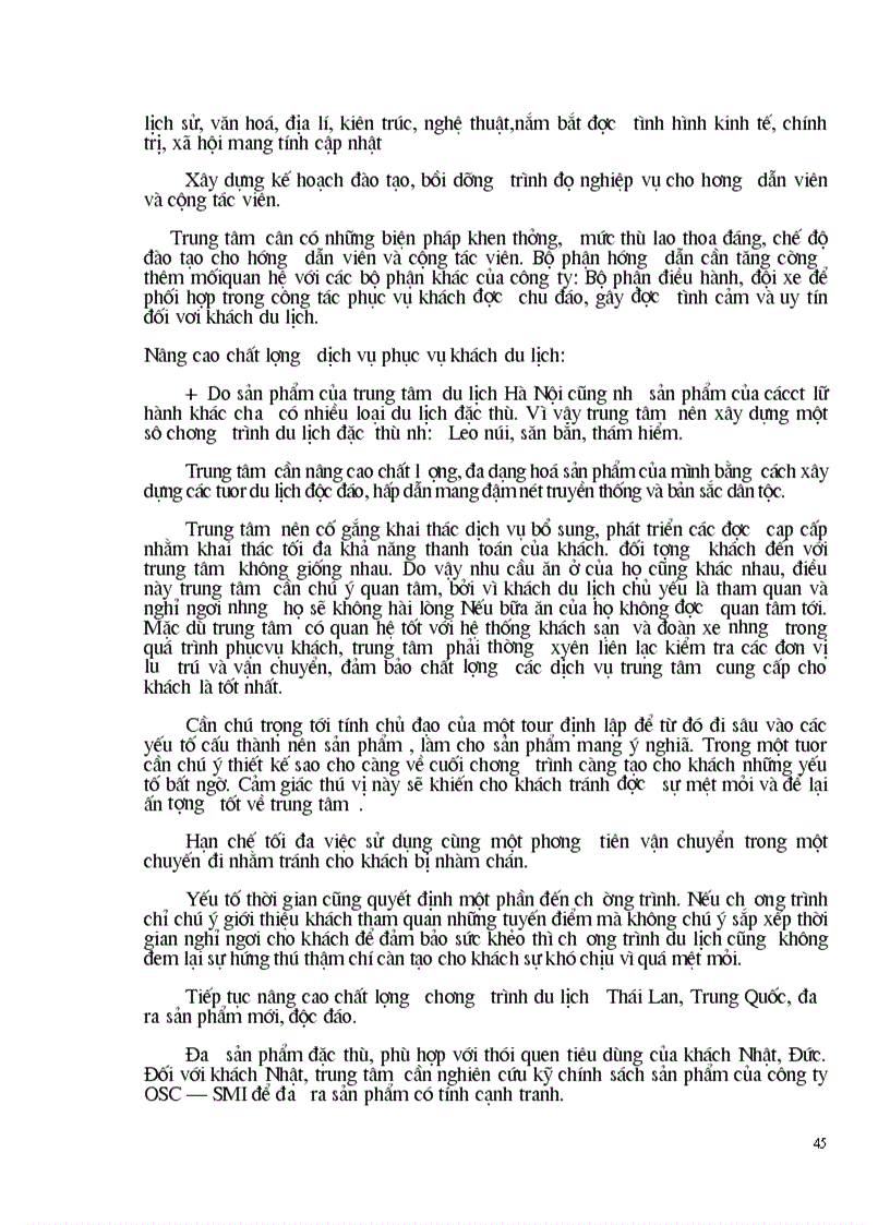 image for page Vận dụng các chính sách Marketing mix tại Trung tâm Du lịch Hà Nội