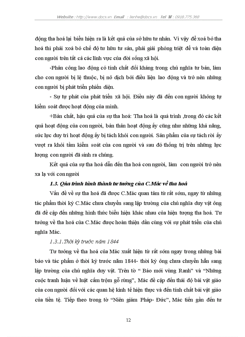 image for page Quan niệm của c Mác về tha hoá giải phóng con người và ý nghĩa của nó đối với phát triển con người việt nam hiện nay