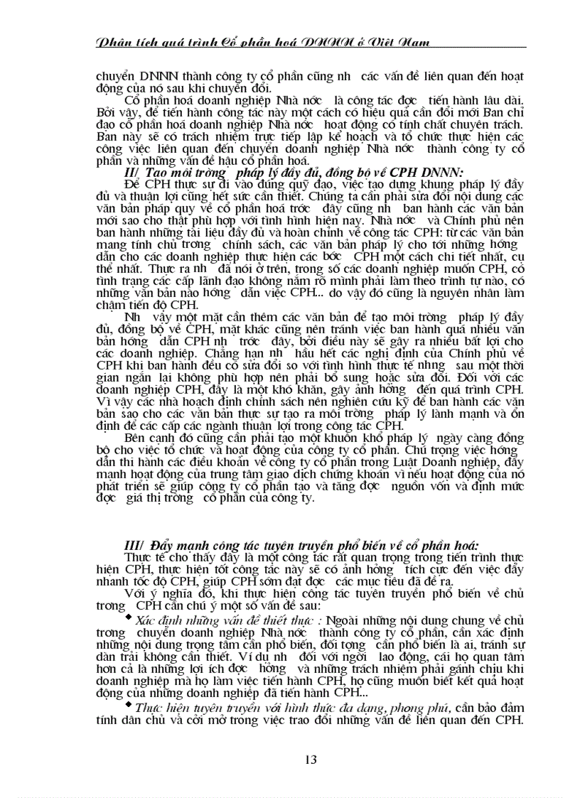 image for page Thực trạng cổ phần hoá Những kết quả tích cực và những khó khăn cần tháo gỡ